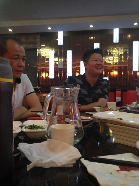 Zhou at dinner.